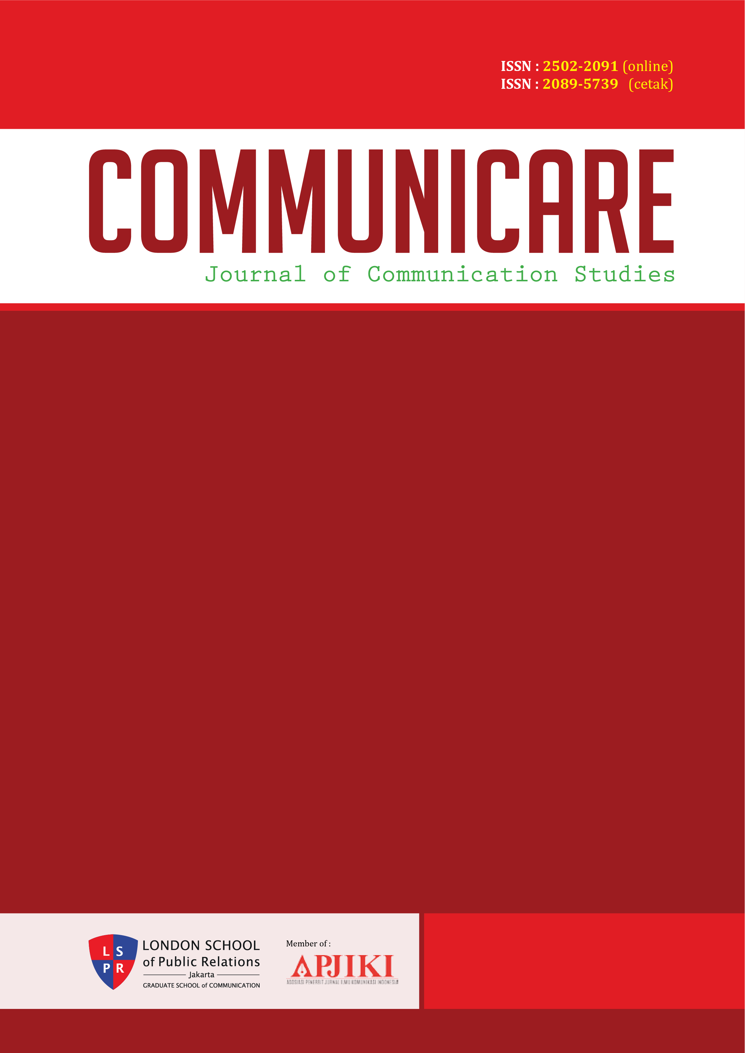 Cover Jurnal Communicare