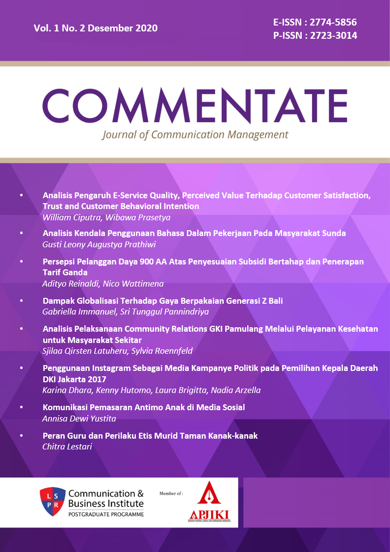 					View Vol. 1 No. 2 (2020): COMMENTATE: Journal of Communication Management
				