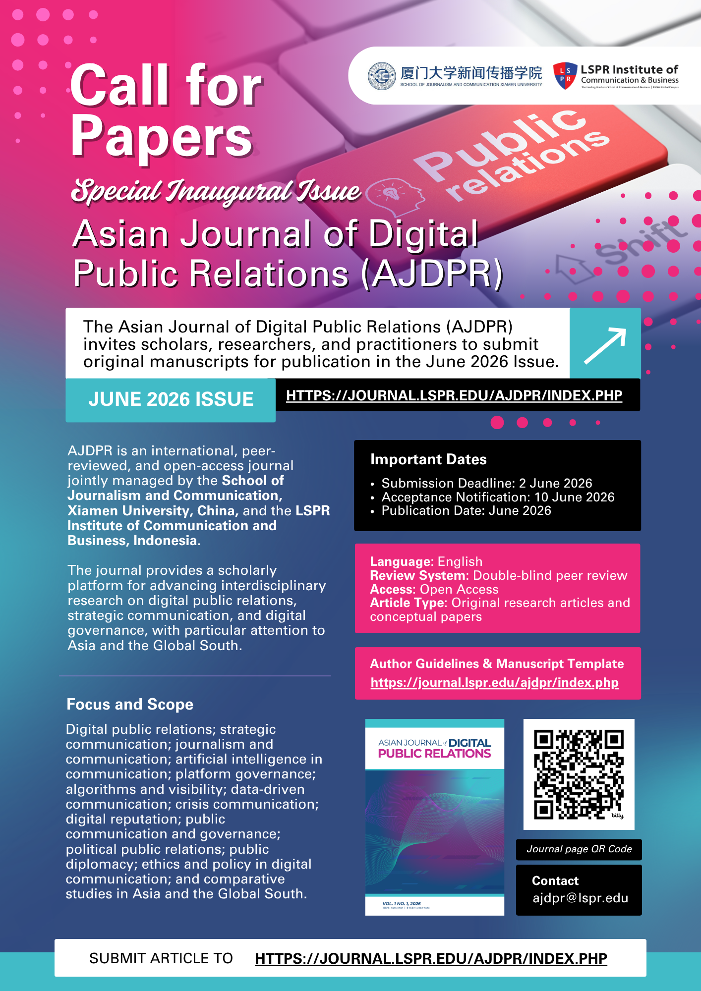 call for paper inaugural issue AJDPR